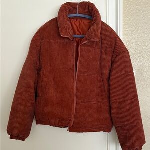 SHEIN Terracotta Corduroy Jacket